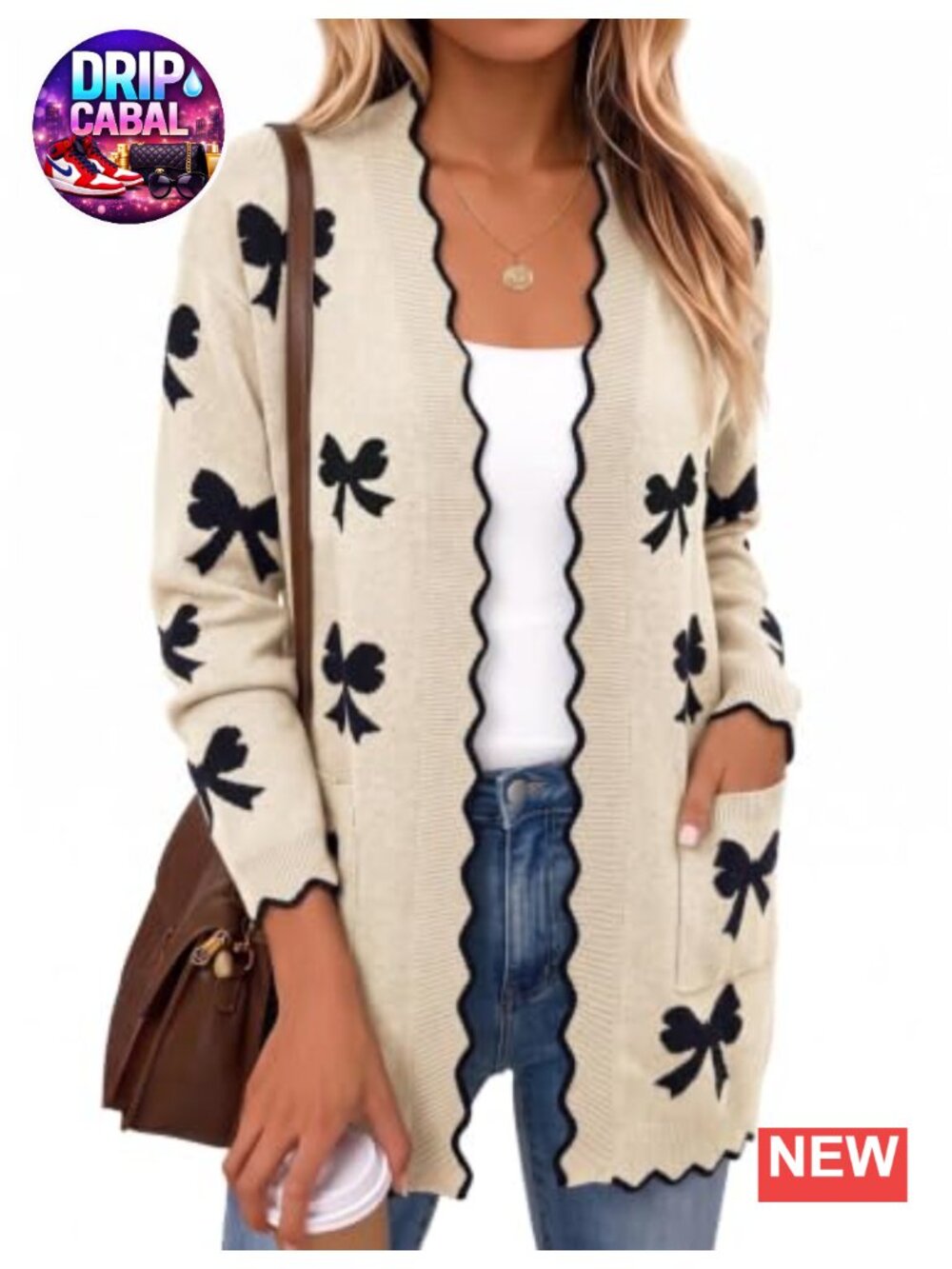 Women's Long Cardigan Sweater Oversized Knit Open Front With Pockets Fall Winter